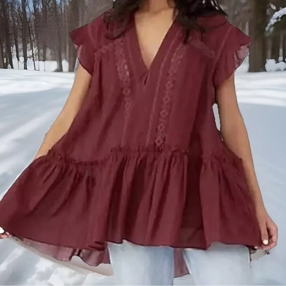 🥳HP🥳 Free People Baby Blues Tunic - Picture 3 of 9